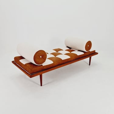 Midcentury Danish Daybed Teak wood by Peter Hvidt, Orla Molgaard for France & Son Denmark, 1950s 