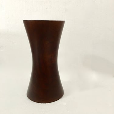 A Beautiful Tall Vintage Mid Century Modern Danish Hardwood Hand turned Vase 