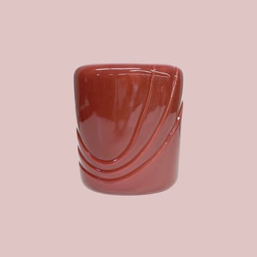 Vintage Vase Retro 1980s Royal Haeger + Contemporary + Ceramic + 4360 + Cranberry Pink + Plant or Flower Display + Home and Table Decor 