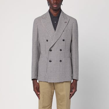 Tagliatore Double-Breasted Jacket In Prince Of Wales Check Men