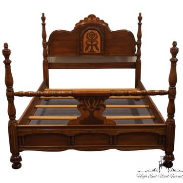 ANTIQUE VINTAGE Walnut Arts and Crafts Style Full Size Bed 