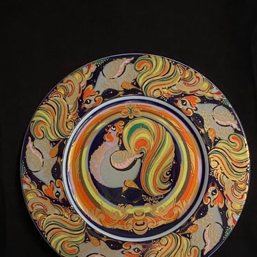 BJORN WIINBLAD Rosenthal 1981 The Year Of The Rooster Limited Edition 11” Plate 