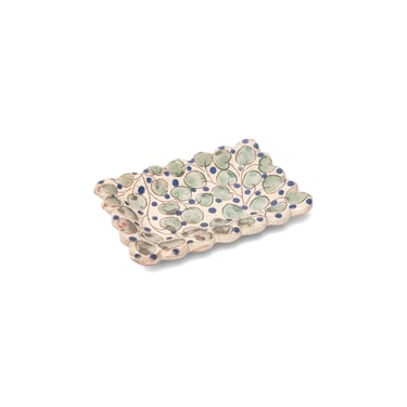 Scalloped Cherry Ceramic Dish