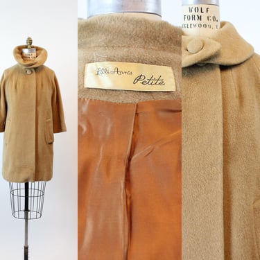 1960s LILLI ANN PETITE camel mohair coat | new fall winter 