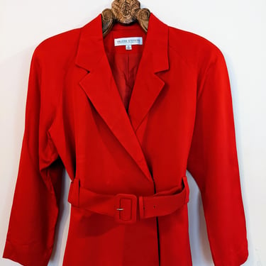 Red Belted Vintage Blazer