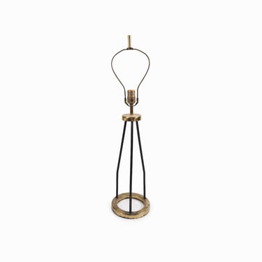 Mid Century Brass Table Lamp 