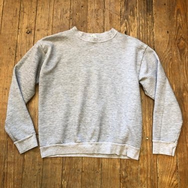 1970s Blank Grey Sweatshirt Small Medium 