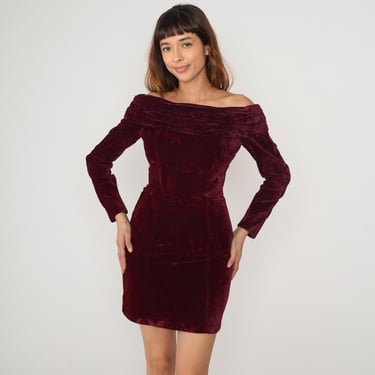 Velvet Mini Dress 90s Burgundy Crushed Velvet Slip | Shop Exile - Tucson,  AZ | ATTIC