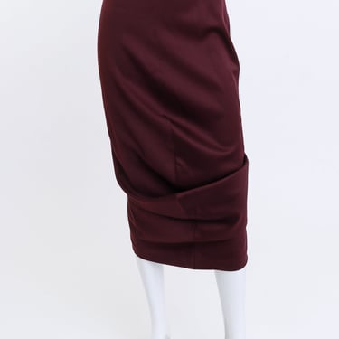 Draped Handkerchief Midi Skirt