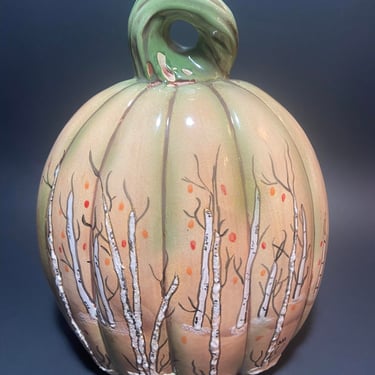 Hand Painted Multi- Colors Ceramic Vase Decorative Pumpkin 