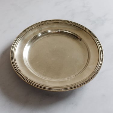 antique French hotel silver platter