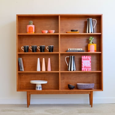 FIELDS - Handmade Mid Century Modern Inspired Minimalist Bookshelf - Made in USA! 