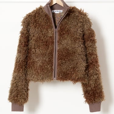 Furry Jacket Mud Brown