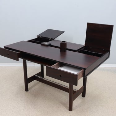 Vintage writing desk in rosewood by SAPORITI 1960s 