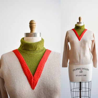 1960s Heavy Knit Turtleneck Sweater 