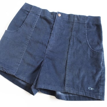 vintage OP shorts / corduroy shorts / 1990s Ocean Pacific OP navy blue corduroy shorts XL 