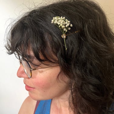 Handmade Flower Holder Bobby Pin Wildflower Hair Pin Flower Holder Bridal Hair 