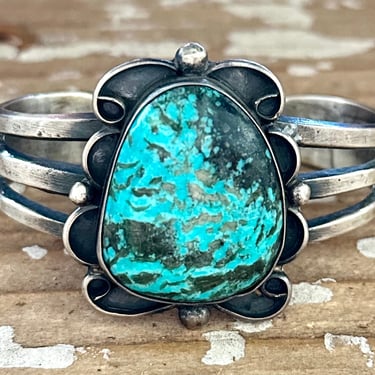 TIME FOR YOU Chimney Butte Navajo Cuff, Turquoise & Sterling Silver Bracelet | Native American Statement Jewelry, Southwestern, 60g 