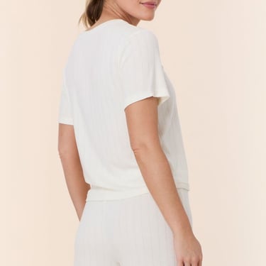 Andie Swim The Wide Rib Classic Tee - Snow