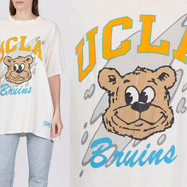 90s UCLA Bruins Distressed T Shirt - Men's XL | Vintage Mascot Graphic College Tee 