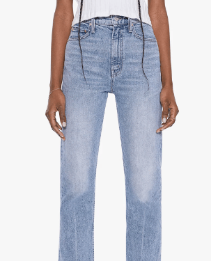Mother Denim High Waisted Rider Ankle in Salt of the Earth