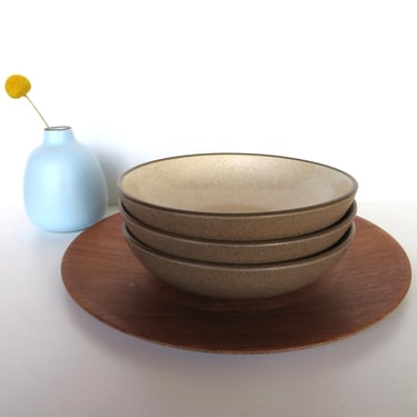 3 Heath Ceramics #111 Bowls In Sandalwood, Edith Heath 6 3/4" Coupe Line Cereal Bowls 