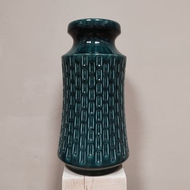 Massive Petroleum Blue Vase by JASBA | Model 1527 40 | Jasba | West Germany | 1970s | 