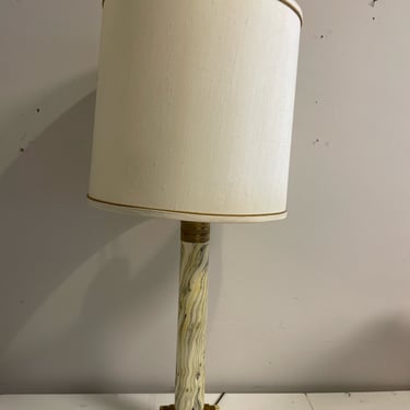 Metal Faux Marble Table Lamp