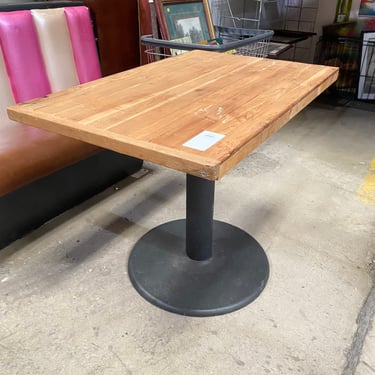 Bistro Table with Wooden Top and Metal Base (2 Available)