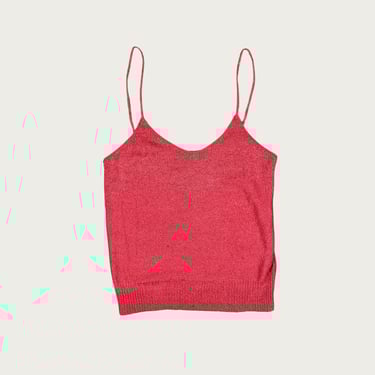 (S) 80s/90s Pink Silk Knit Tank Top
