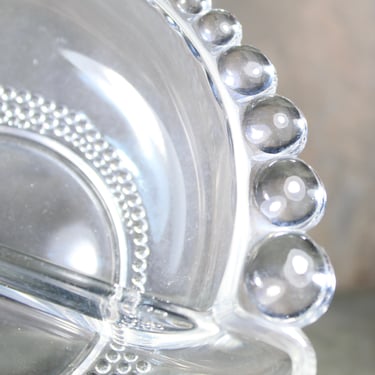 Divided Serving Dish with Bubble Rim | Vintage Bubble Glass | Two Sided Dish | Holiday Table | Boopie Glass | Bixley Shop 