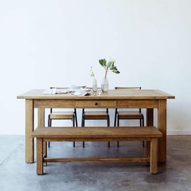 French Inspired Reclaimed Wood Farm Table | Floor Sample