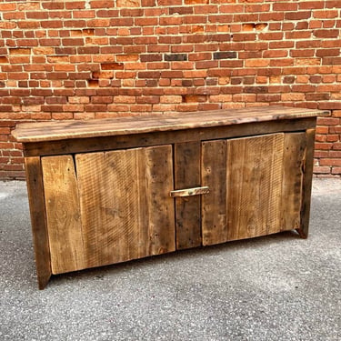 French Farmhouse Boho Rustic Reclaimed Wood Custom Made to Order Large Credenza 