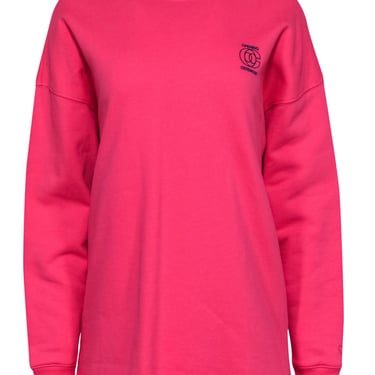 Opening Ceremony - Bright Pink "French Rose" Oversized Sweatshirt Sz XS