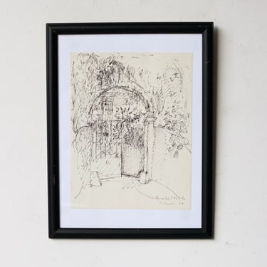 Garden Arch Drawing | Pierre Pruvost Dated 1958