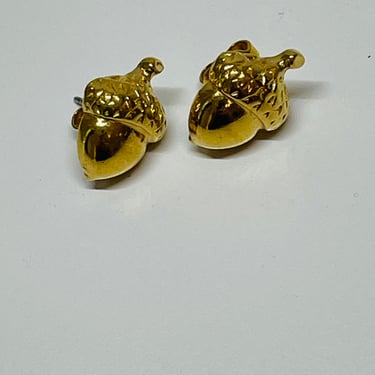 Tiny Gold Acorn Earrings