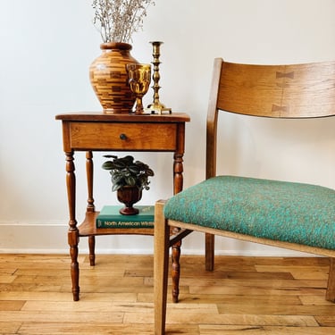 Wooden Side Table with Drawer