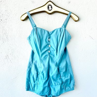 Vintage 1950s Pinup Swimsuit Bathing Suit 50s Surf Togs One Piece 