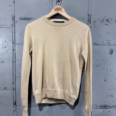Vintage Women's Cashmere Ralph Lauren Knit Sweater Beige Neutral Color 