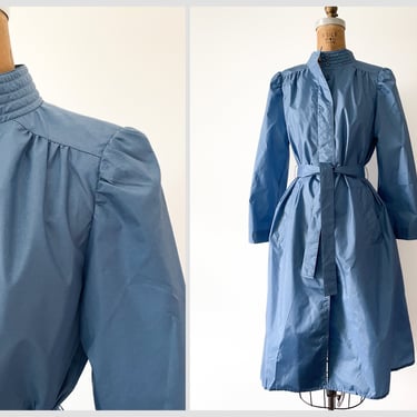 Vintage ‘80s lightweight rain jacket, cornflower blue | Totes belted trench coat, Spring rain jacket, XS/S 