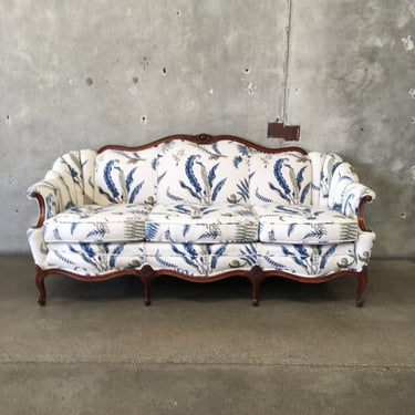 Queen Anne Style Leaf Motif Sofa