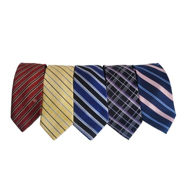 5 Men's Ties Necktie Formal Wedding Blass Izod Express Red Yellow Blue Pink #10 