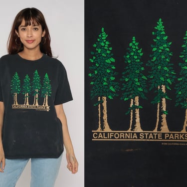 California State Parks Shirt Y2k Forest Graphic Tee Nature Hiking Tshirt Park Travel Tourist Evergreen Granola T-Shirt Vintage Medium Large 