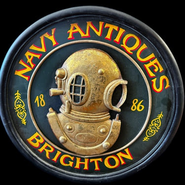 Navy Antiques Brighton Sign