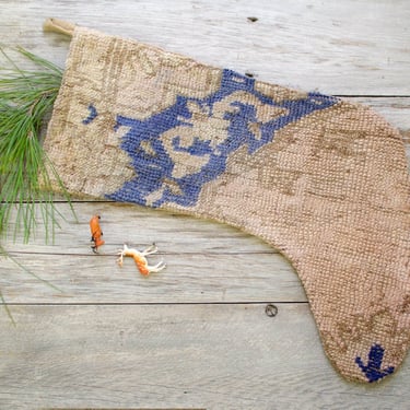 Vintage Hand Knotted Christmas Holidays Stocking Stuffer Home Decor Accent Christmas Gift 