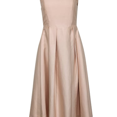 Elliatt - Pink Sleeveless Pleated Cocktail Midi Dress Sz M