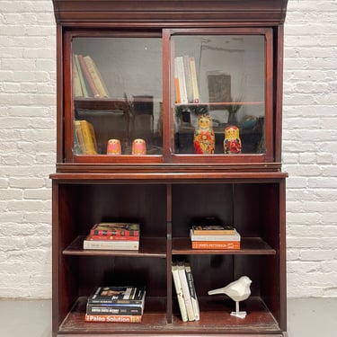 Antique OAK BOOKCASE / China CABINET by Danner Furniture, c. 1910s 