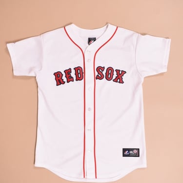 White Red Sox Jersey By Majestic, L/XL
