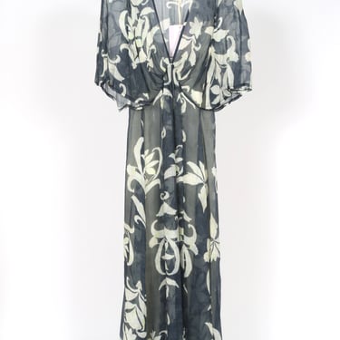 13907_my dress -  Linen Silk Gauze Dress - Oltremare