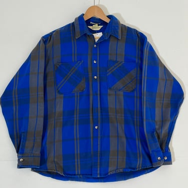 Vintage 1990's Blue & Grey St. John's Bay Flannel Sz. XL